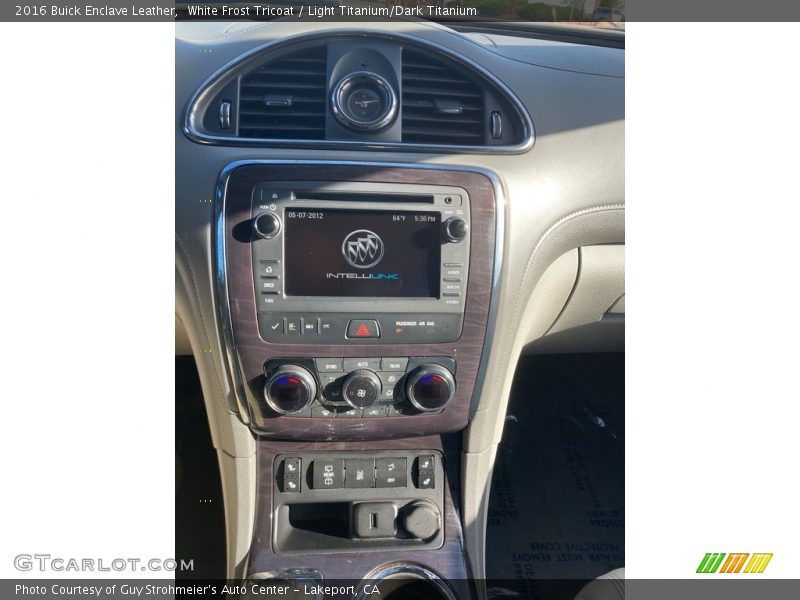 White Frost Tricoat / Light Titanium/Dark Titanium 2016 Buick Enclave Leather