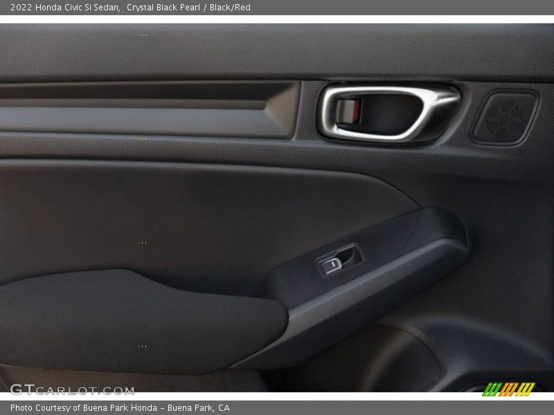 Crystal Black Pearl / Black/Red 2022 Honda Civic Si Sedan