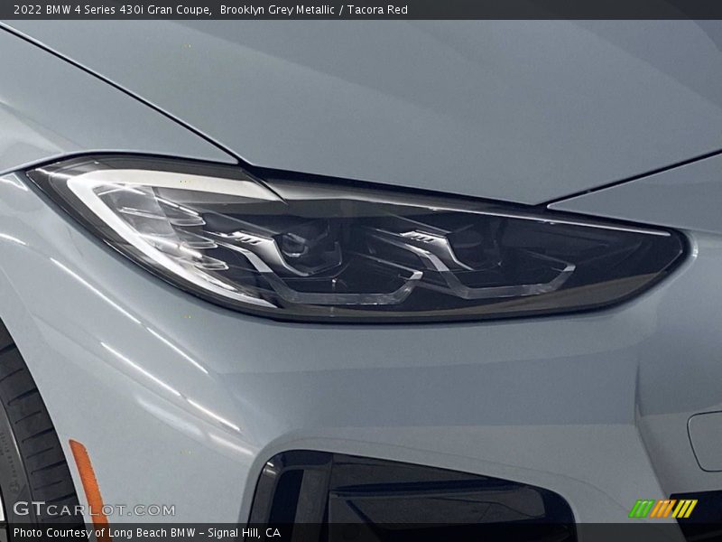 Brooklyn Grey Metallic / Tacora Red 2022 BMW 4 Series 430i Gran Coupe