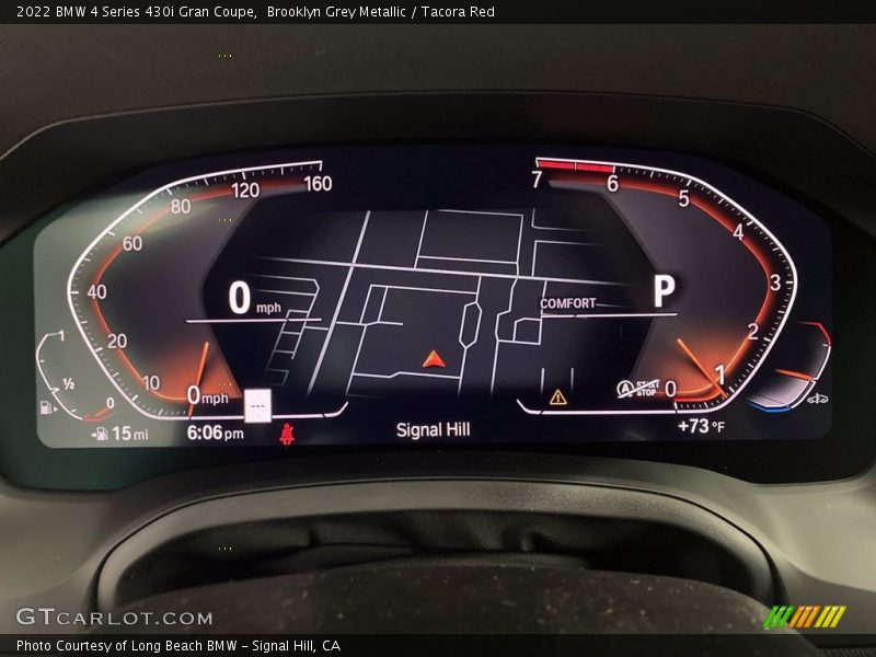 Brooklyn Grey Metallic / Tacora Red 2022 BMW 4 Series 430i Gran Coupe