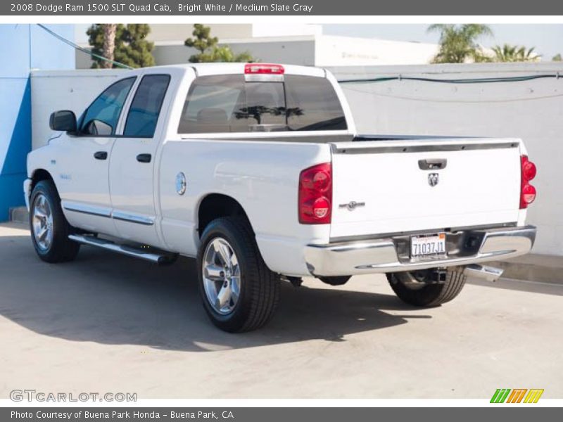 Bright White / Medium Slate Gray 2008 Dodge Ram 1500 SLT Quad Cab