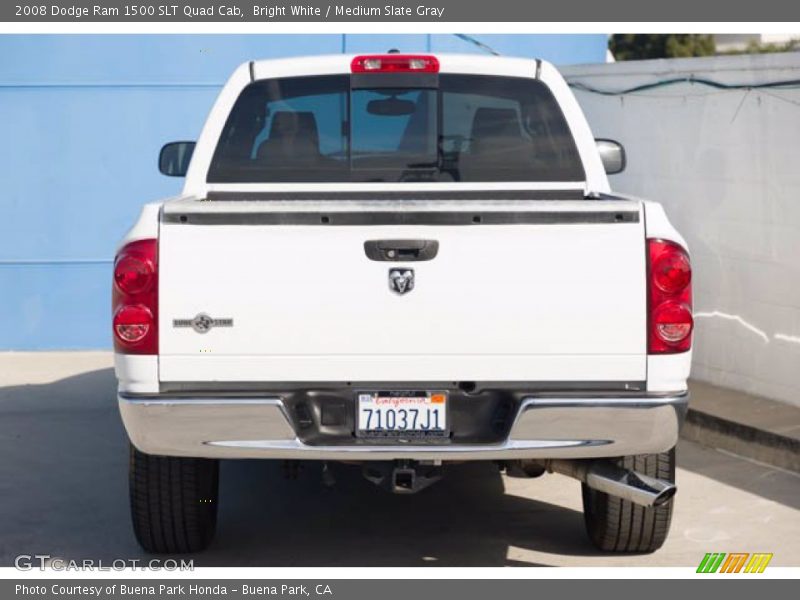 Bright White / Medium Slate Gray 2008 Dodge Ram 1500 SLT Quad Cab