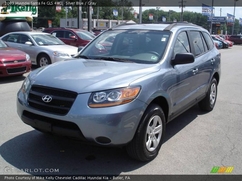 Silver Blue / Gray 2009 Hyundai Santa Fe GLS 4WD