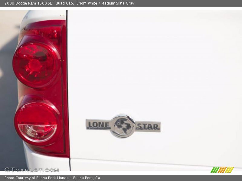 Bright White / Medium Slate Gray 2008 Dodge Ram 1500 SLT Quad Cab