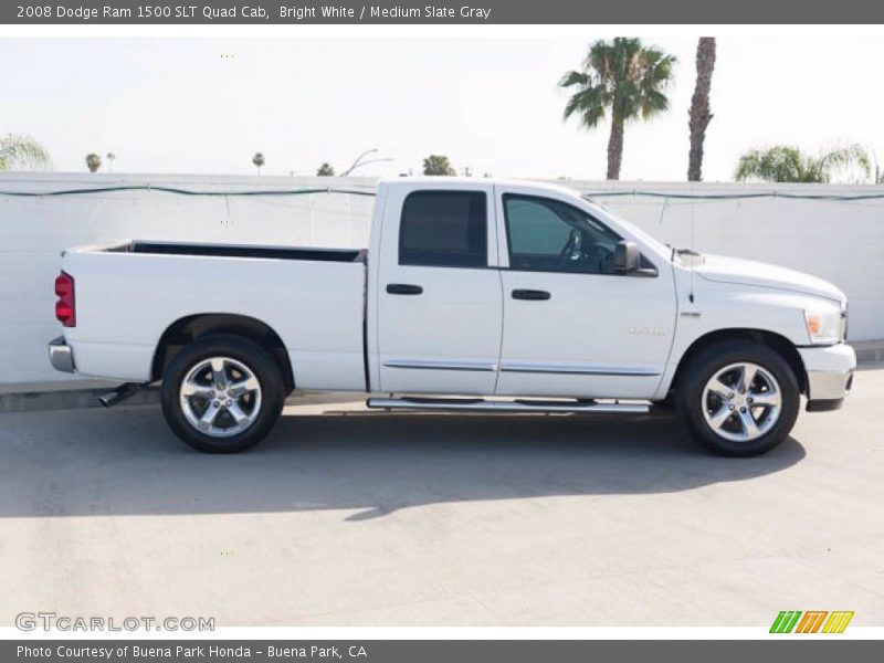 Bright White / Medium Slate Gray 2008 Dodge Ram 1500 SLT Quad Cab