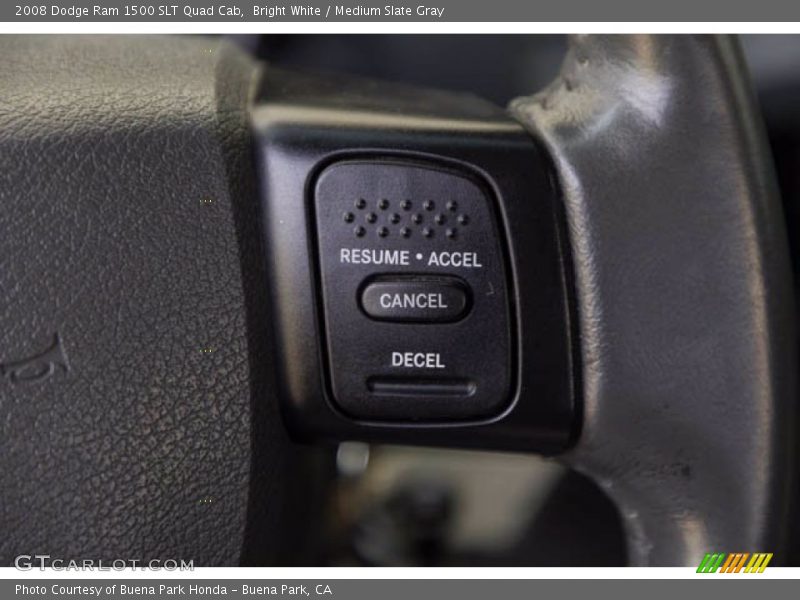 Bright White / Medium Slate Gray 2008 Dodge Ram 1500 SLT Quad Cab