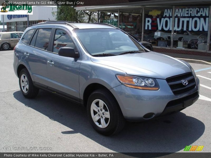 Silver Blue / Gray 2009 Hyundai Santa Fe GLS 4WD