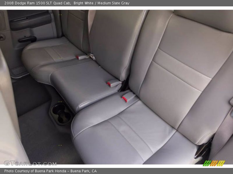 Bright White / Medium Slate Gray 2008 Dodge Ram 1500 SLT Quad Cab