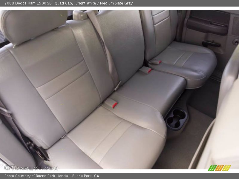 Bright White / Medium Slate Gray 2008 Dodge Ram 1500 SLT Quad Cab