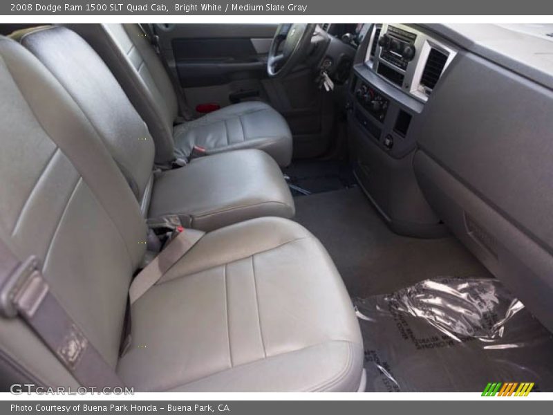 Bright White / Medium Slate Gray 2008 Dodge Ram 1500 SLT Quad Cab