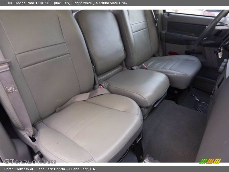 Bright White / Medium Slate Gray 2008 Dodge Ram 1500 SLT Quad Cab