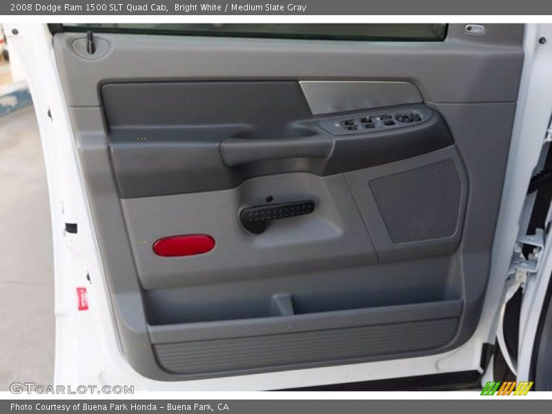 Bright White / Medium Slate Gray 2008 Dodge Ram 1500 SLT Quad Cab