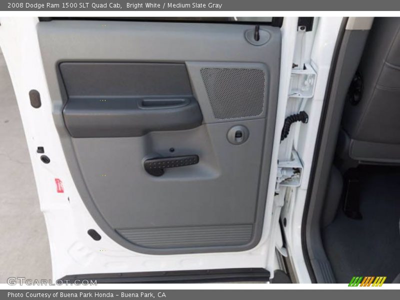 Bright White / Medium Slate Gray 2008 Dodge Ram 1500 SLT Quad Cab