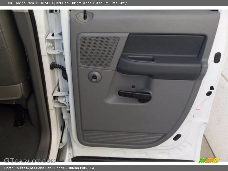 Bright White / Medium Slate Gray 2008 Dodge Ram 1500 SLT Quad Cab