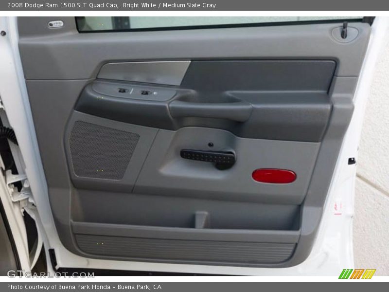 Bright White / Medium Slate Gray 2008 Dodge Ram 1500 SLT Quad Cab