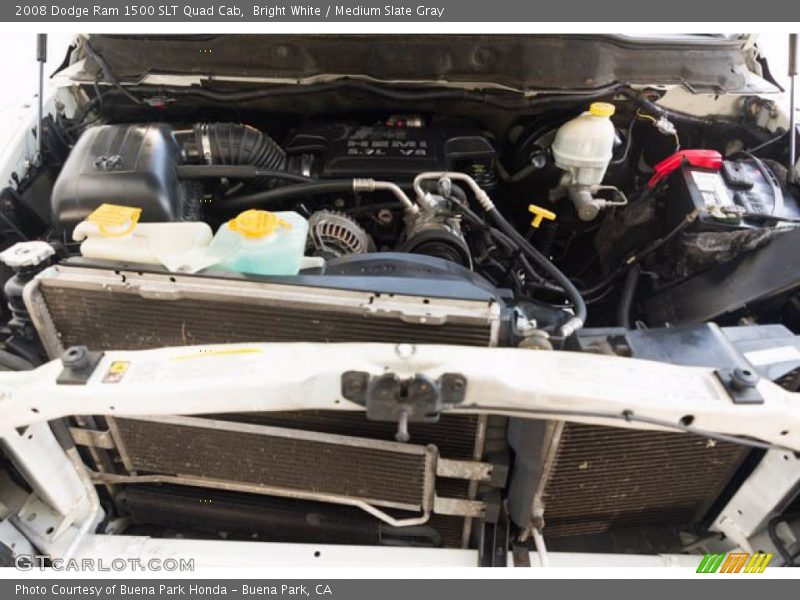 Bright White / Medium Slate Gray 2008 Dodge Ram 1500 SLT Quad Cab