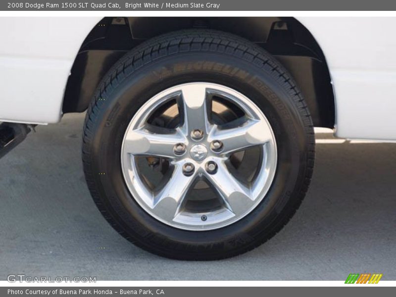 Bright White / Medium Slate Gray 2008 Dodge Ram 1500 SLT Quad Cab