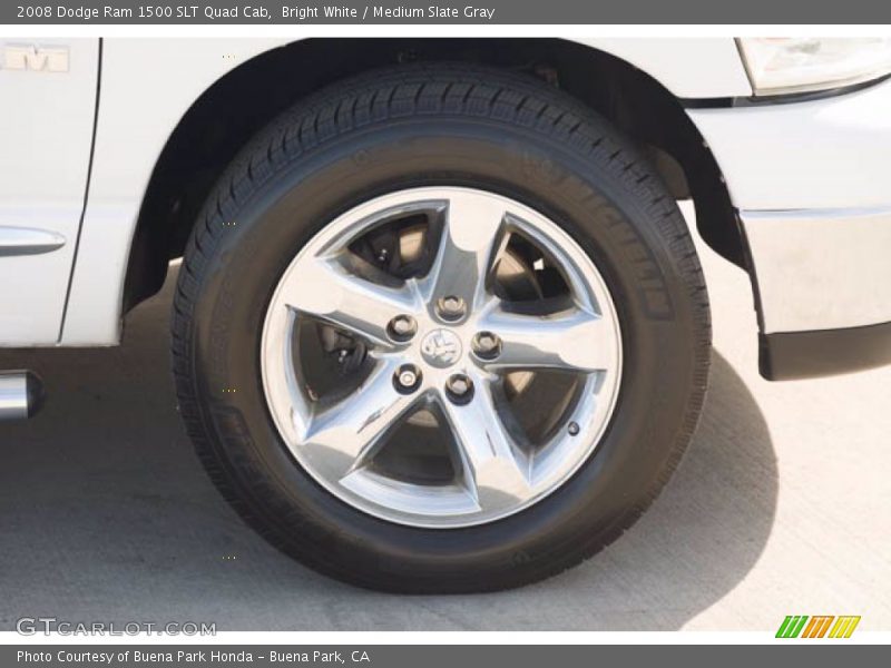 Bright White / Medium Slate Gray 2008 Dodge Ram 1500 SLT Quad Cab