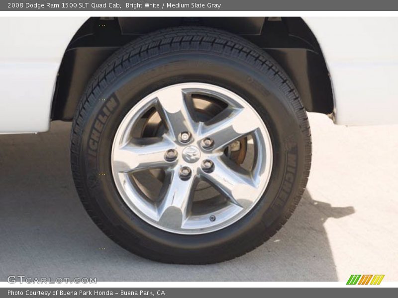 Bright White / Medium Slate Gray 2008 Dodge Ram 1500 SLT Quad Cab