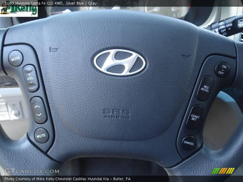 Silver Blue / Gray 2009 Hyundai Santa Fe GLS 4WD