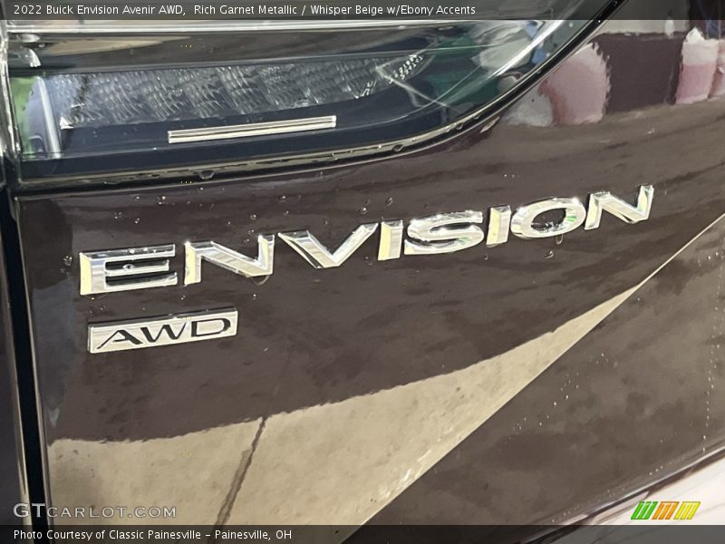 Rich Garnet Metallic / Whisper Beige w/Ebony Accents 2022 Buick Envision Avenir AWD