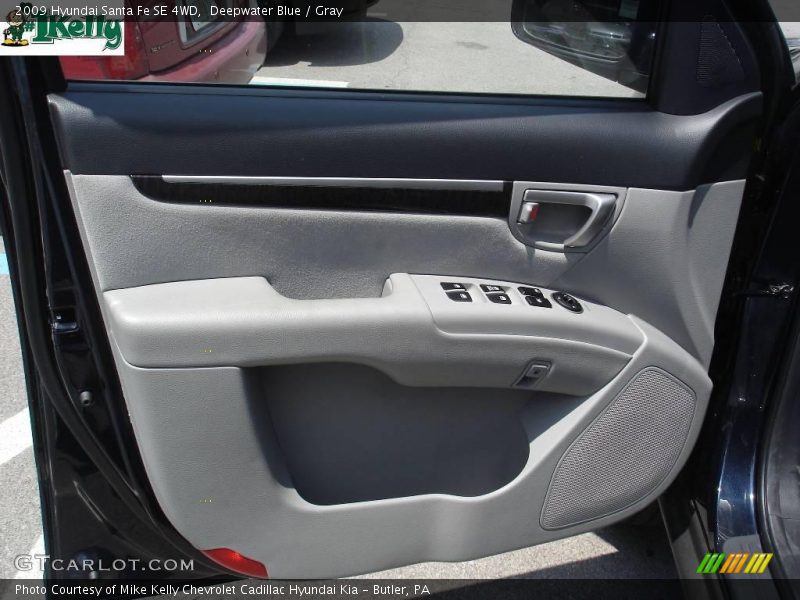 Deepwater Blue / Gray 2009 Hyundai Santa Fe SE 4WD