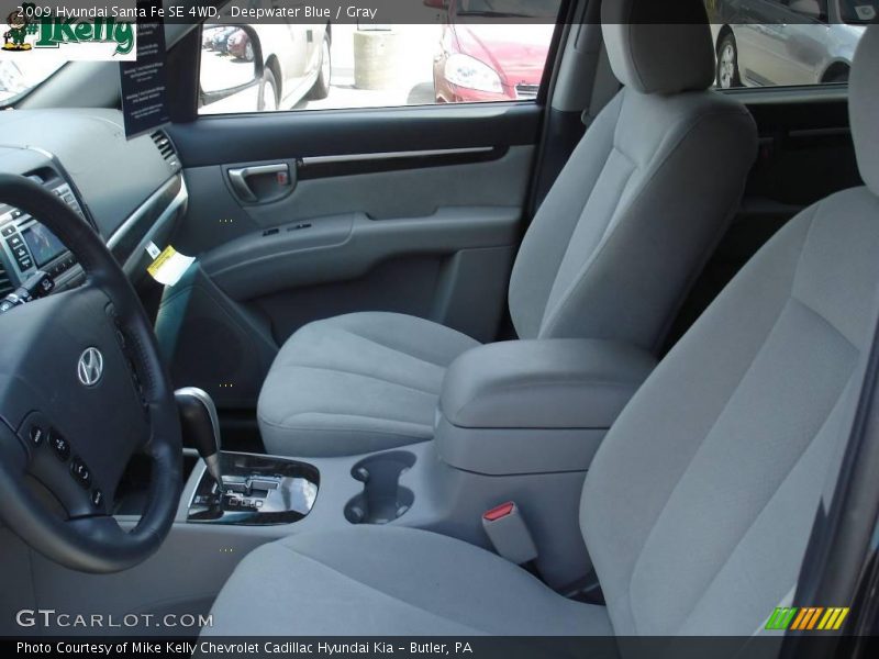 Deepwater Blue / Gray 2009 Hyundai Santa Fe SE 4WD