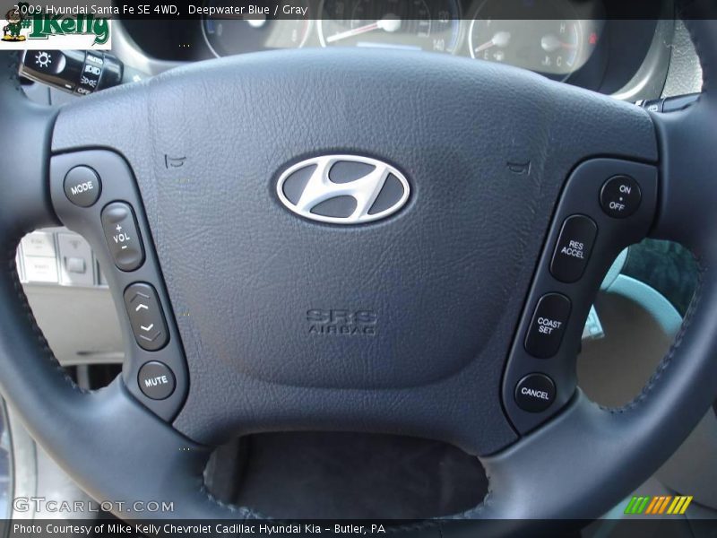 Deepwater Blue / Gray 2009 Hyundai Santa Fe SE 4WD