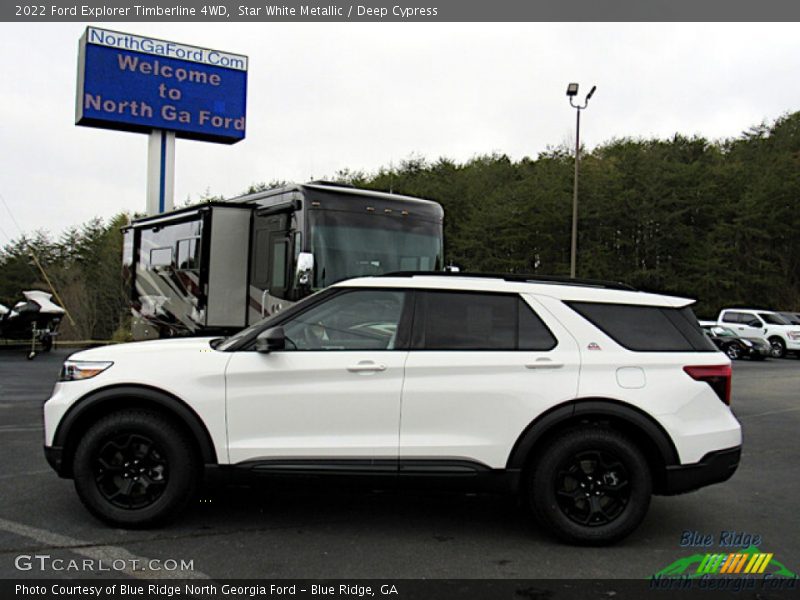 Star White Metallic / Deep Cypress 2022 Ford Explorer Timberline 4WD