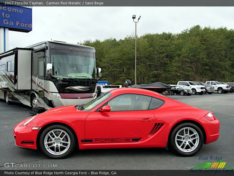 Carmon Red Metallic / Sand Beige 2007 Porsche Cayman