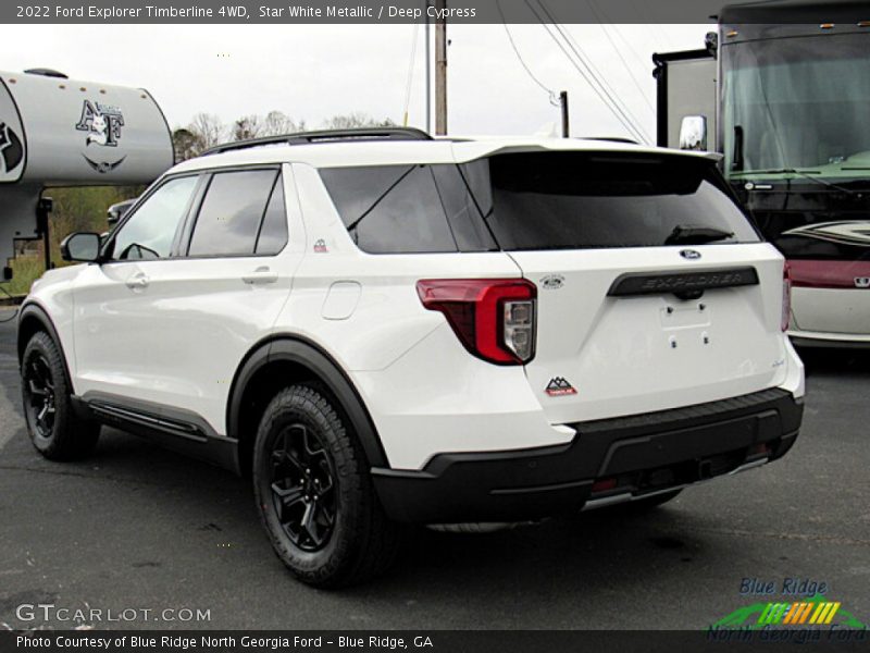 Star White Metallic / Deep Cypress 2022 Ford Explorer Timberline 4WD