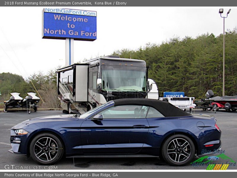 Kona Blue / Ebony 2018 Ford Mustang EcoBoost Premium Convertible