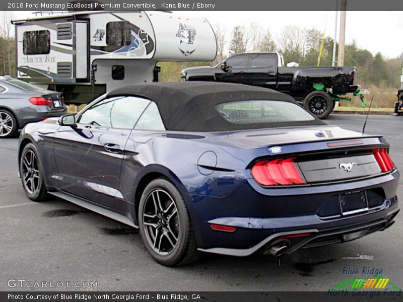 Kona Blue / Ebony 2018 Ford Mustang EcoBoost Premium Convertible