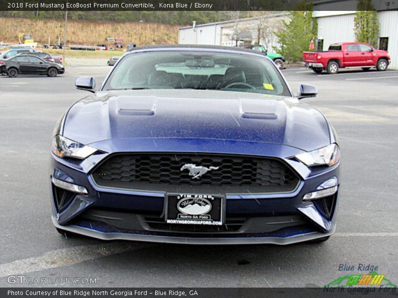 Kona Blue / Ebony 2018 Ford Mustang EcoBoost Premium Convertible