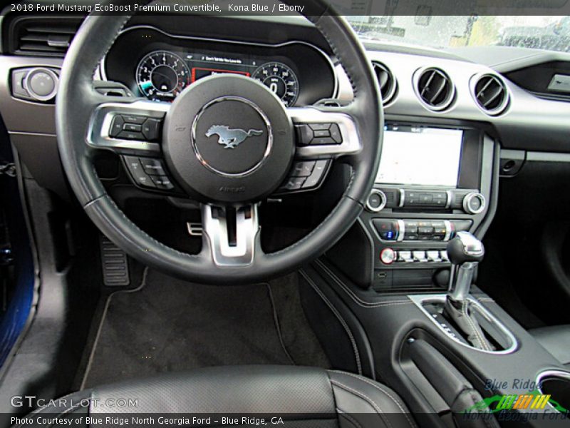 Kona Blue / Ebony 2018 Ford Mustang EcoBoost Premium Convertible