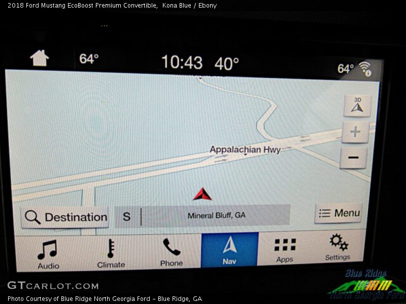 Kona Blue / Ebony 2018 Ford Mustang EcoBoost Premium Convertible