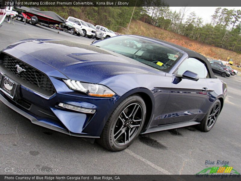 Kona Blue / Ebony 2018 Ford Mustang EcoBoost Premium Convertible