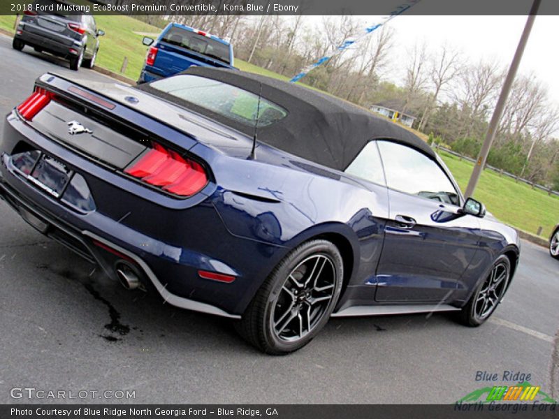 Kona Blue / Ebony 2018 Ford Mustang EcoBoost Premium Convertible