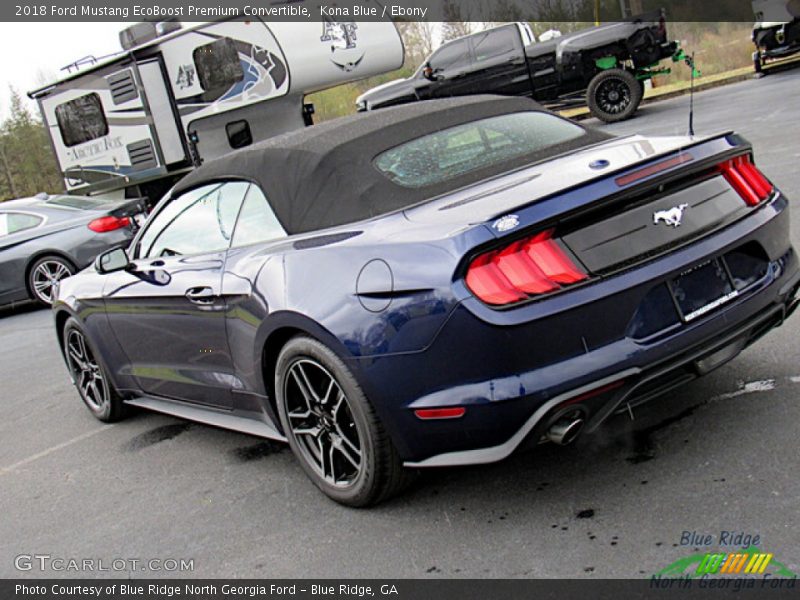 Kona Blue / Ebony 2018 Ford Mustang EcoBoost Premium Convertible