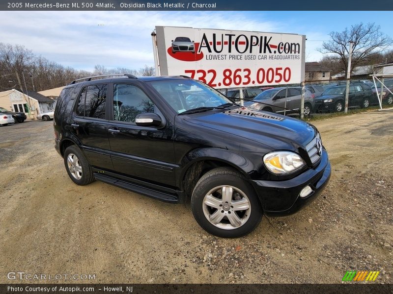Obsidian Black Metallic / Charcoal 2005 Mercedes-Benz ML 500 4Matic