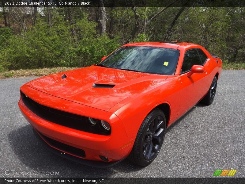 Go Mango / Black 2021 Dodge Challenger SXT
