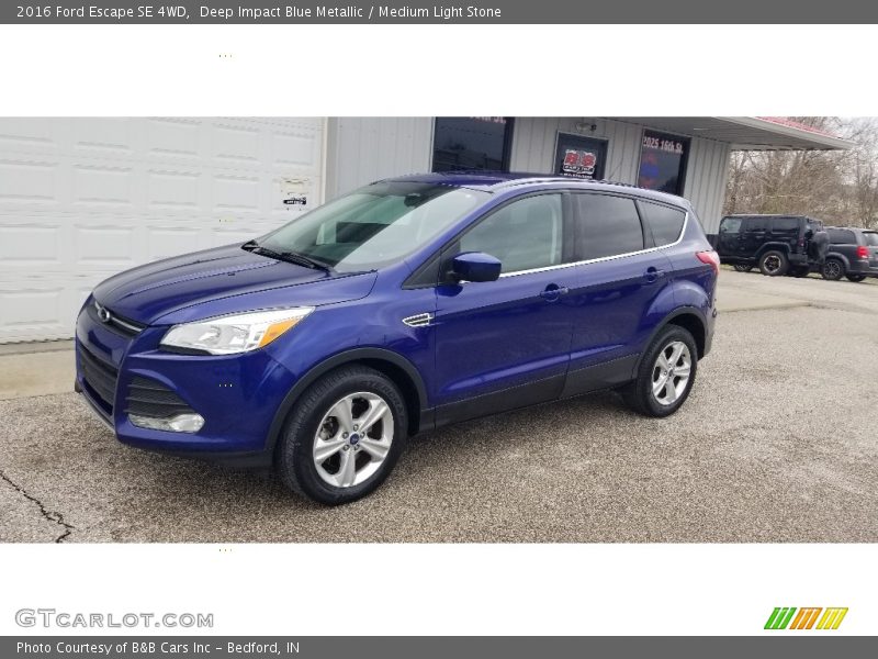 Deep Impact Blue Metallic / Medium Light Stone 2016 Ford Escape SE 4WD