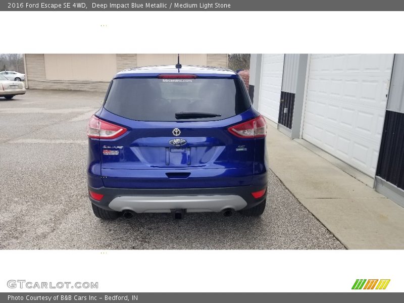 Deep Impact Blue Metallic / Medium Light Stone 2016 Ford Escape SE 4WD