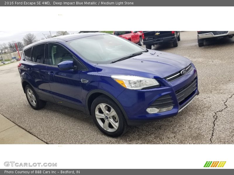 Deep Impact Blue Metallic / Medium Light Stone 2016 Ford Escape SE 4WD