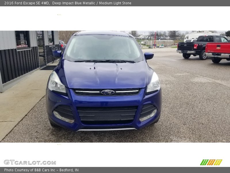 Deep Impact Blue Metallic / Medium Light Stone 2016 Ford Escape SE 4WD