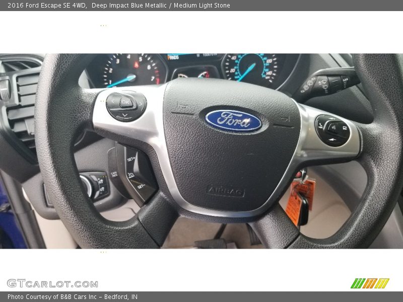 Deep Impact Blue Metallic / Medium Light Stone 2016 Ford Escape SE 4WD