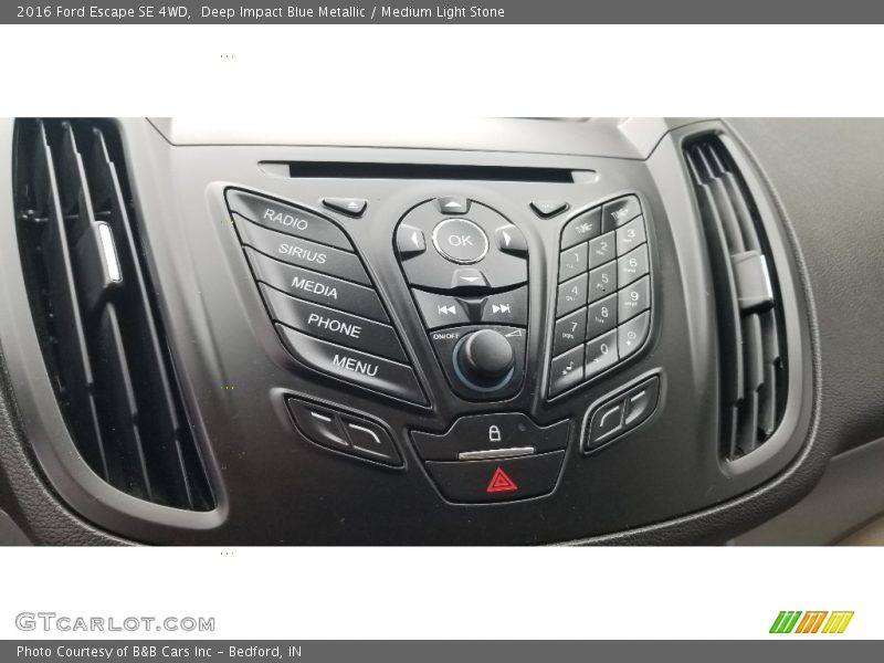 Deep Impact Blue Metallic / Medium Light Stone 2016 Ford Escape SE 4WD