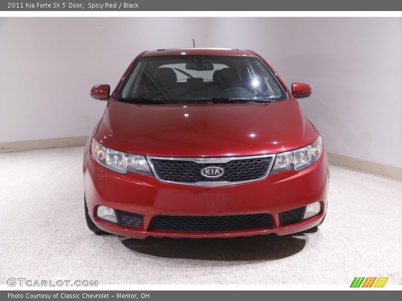 Spicy Red / Black 2011 Kia Forte SX 5 Door