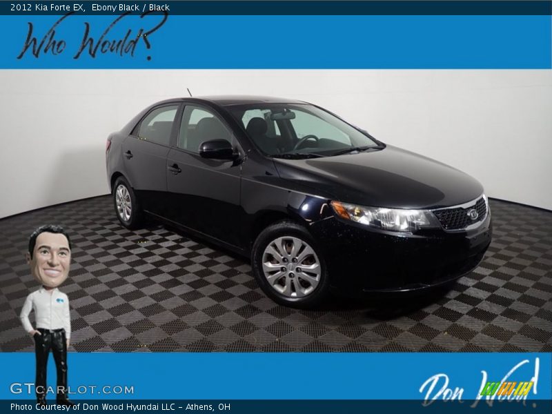 Ebony Black / Black 2012 Kia Forte EX