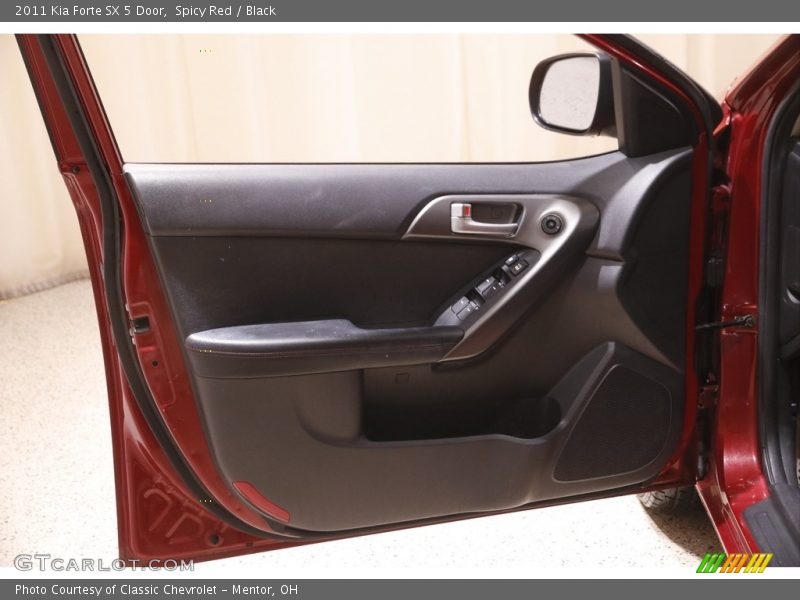 Spicy Red / Black 2011 Kia Forte SX 5 Door